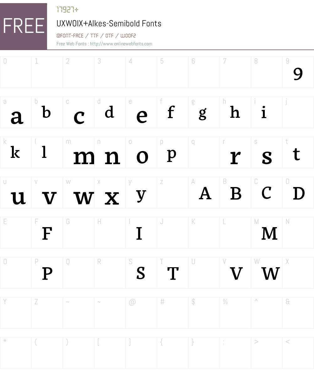 UXWOIX+Alkes-Semibold Font Screenshots