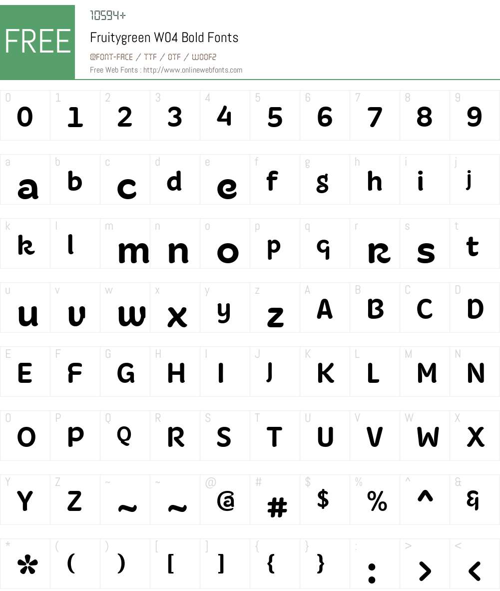 Fruitygreen Font Screenshots