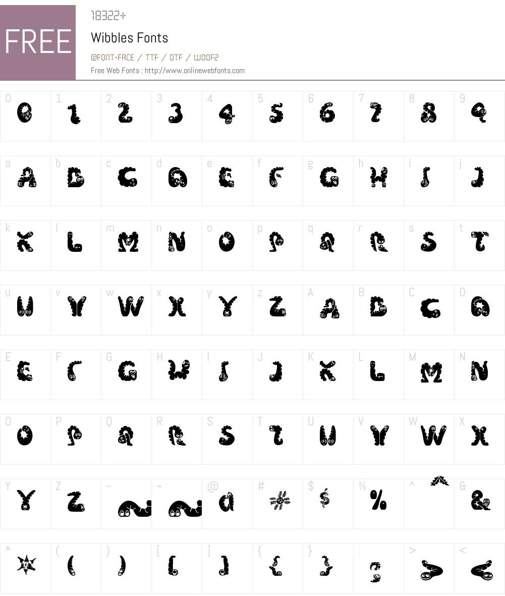 Wibbles Font Screenshots