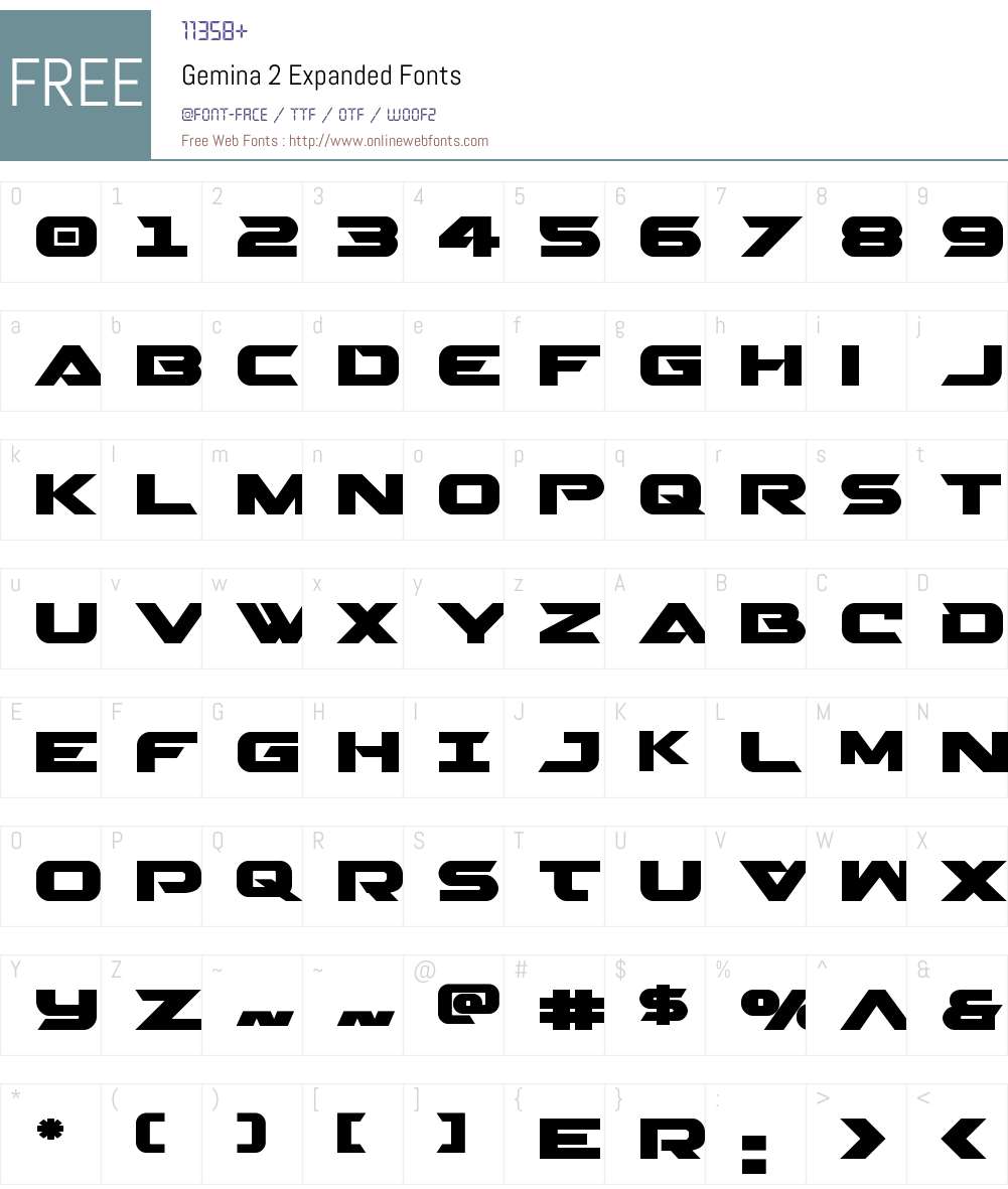 Gemina 2 Expanded Font Screenshots
