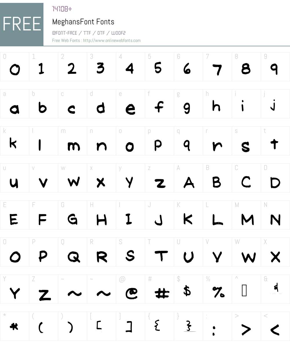 MeghansFont Font Screenshots