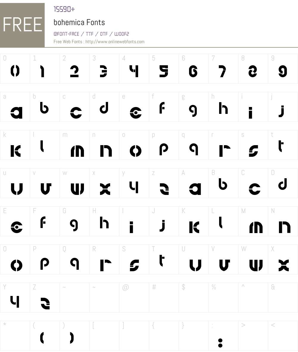 bohemica Font Screenshots