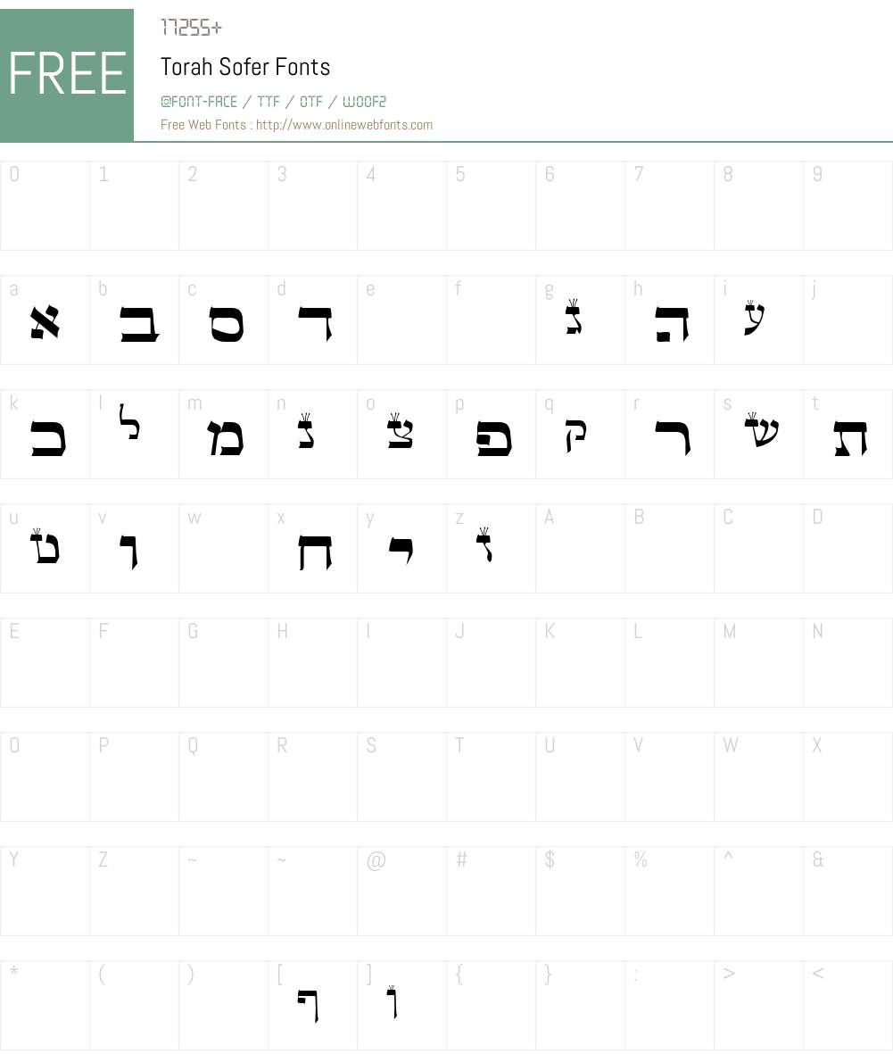 Torah Sofer Font Screenshots