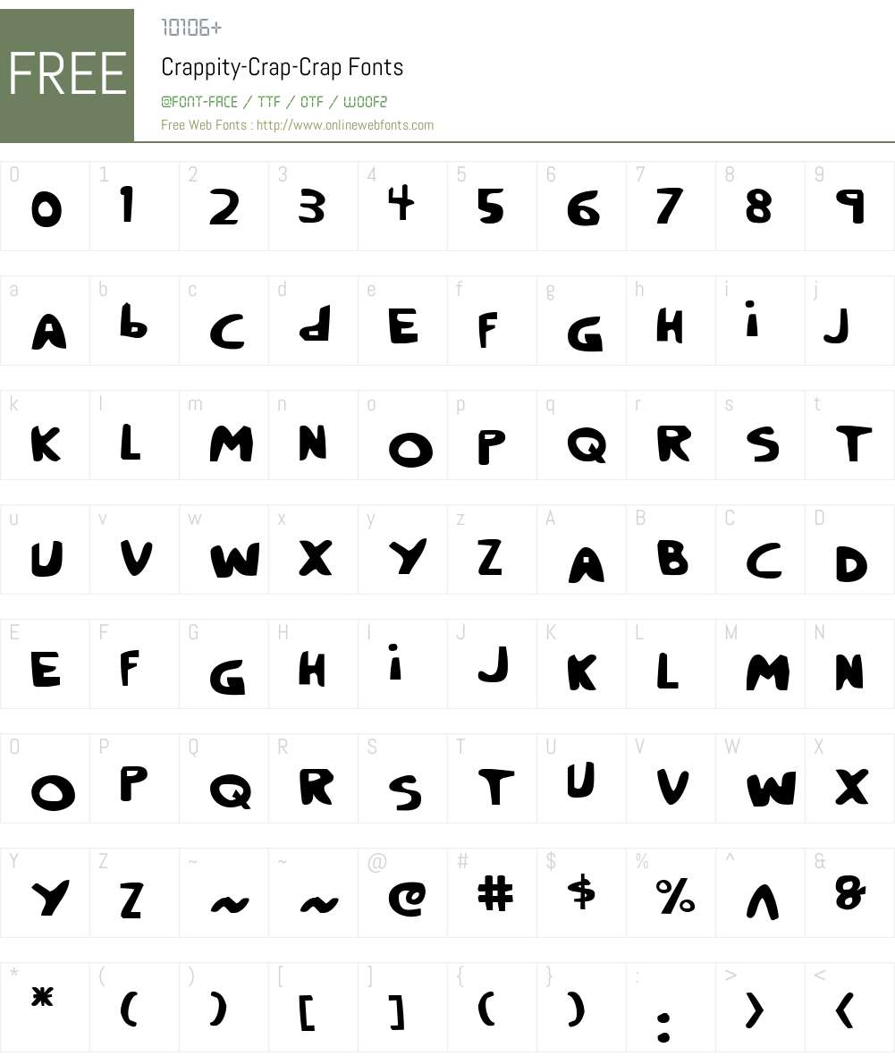 Crappity-Crap-Crap Font Screenshots