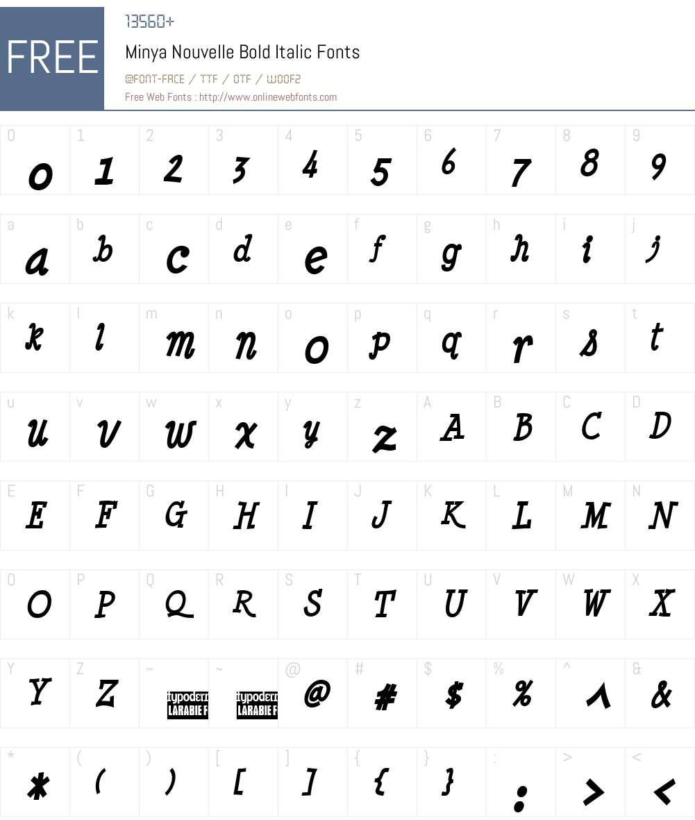 Minya Nouvelle Font Screenshots