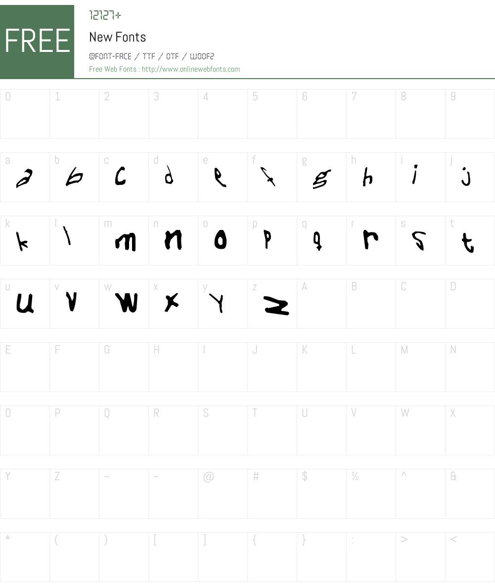 New Font Screenshots