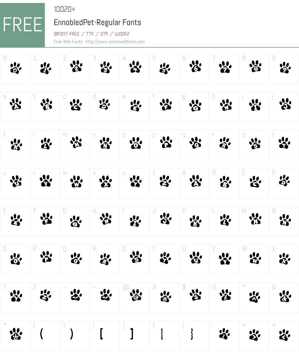 Ennobled Pet Font Screenshots