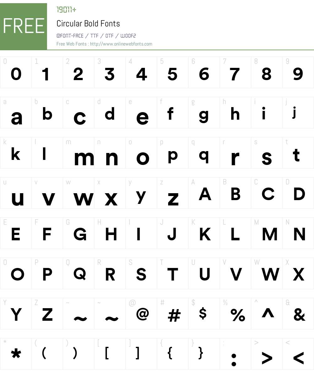 Circular Bold Font Screenshots