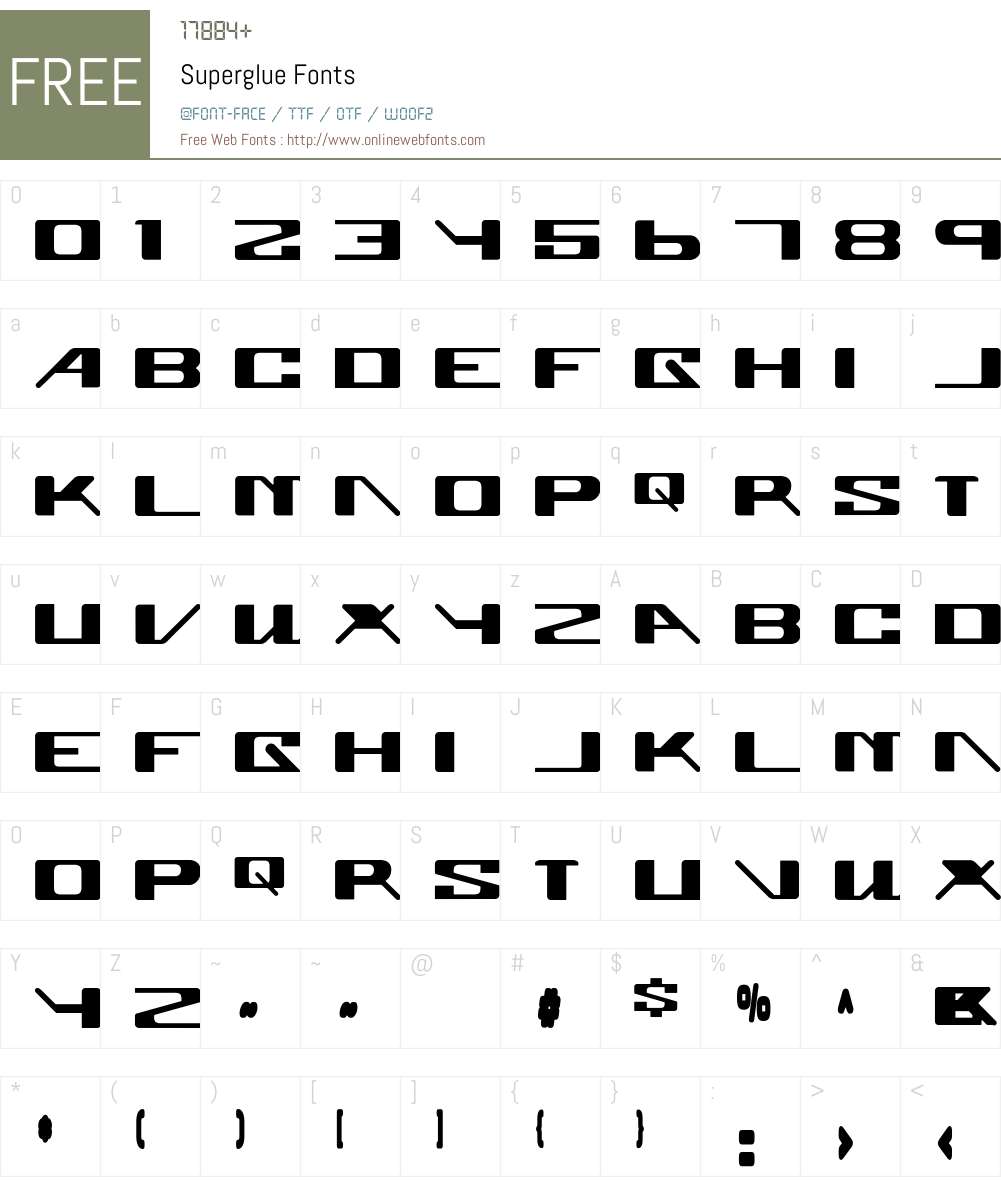 Superglue Font Screenshots