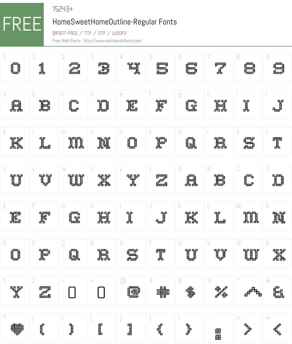 Home Sweet Home Font Screenshots