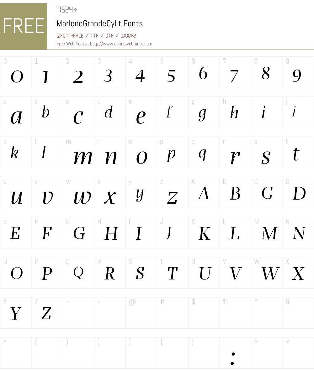 Marlene Grande Cy Lt Font Screenshots