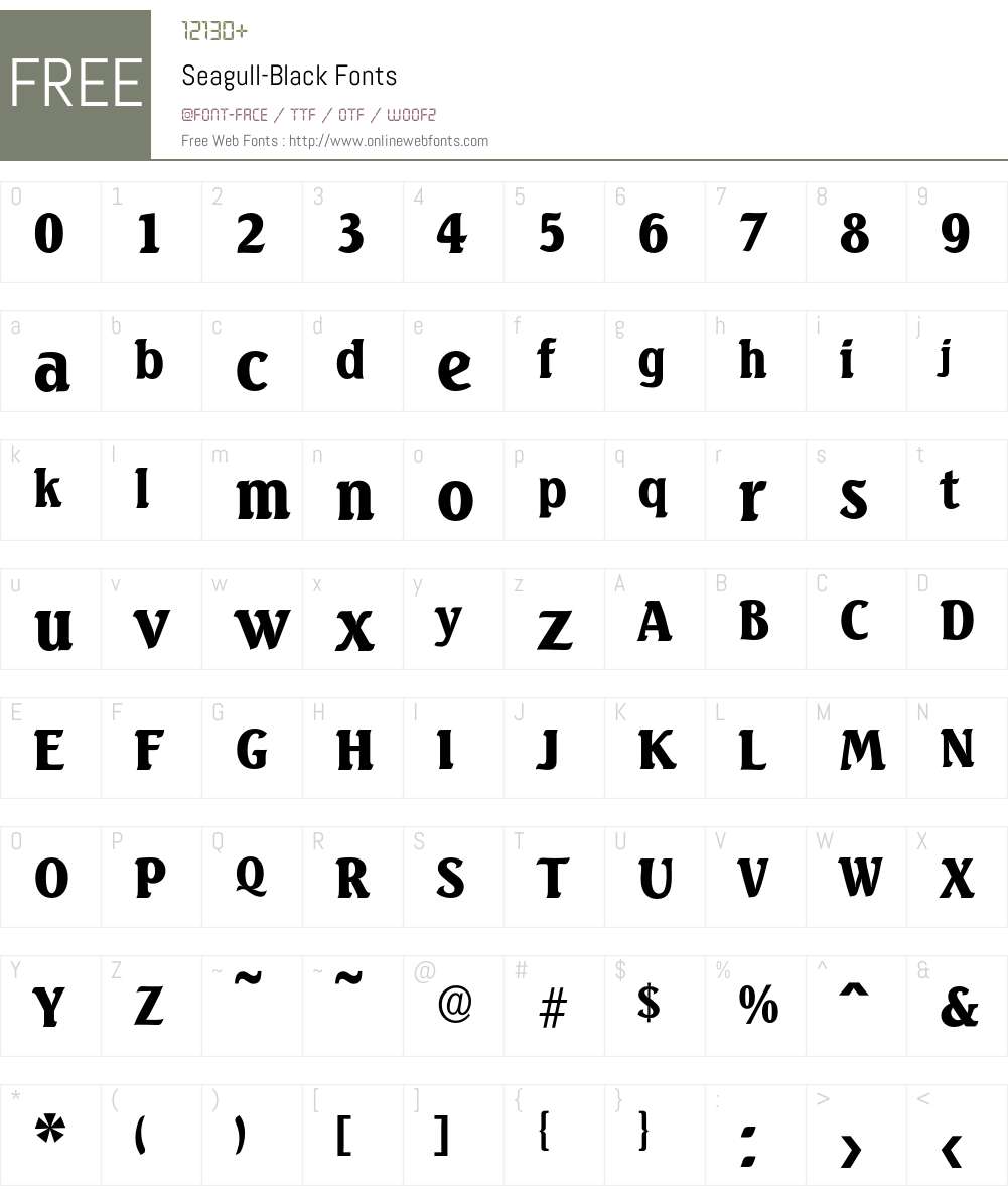 Seagull-Black Font Screenshots