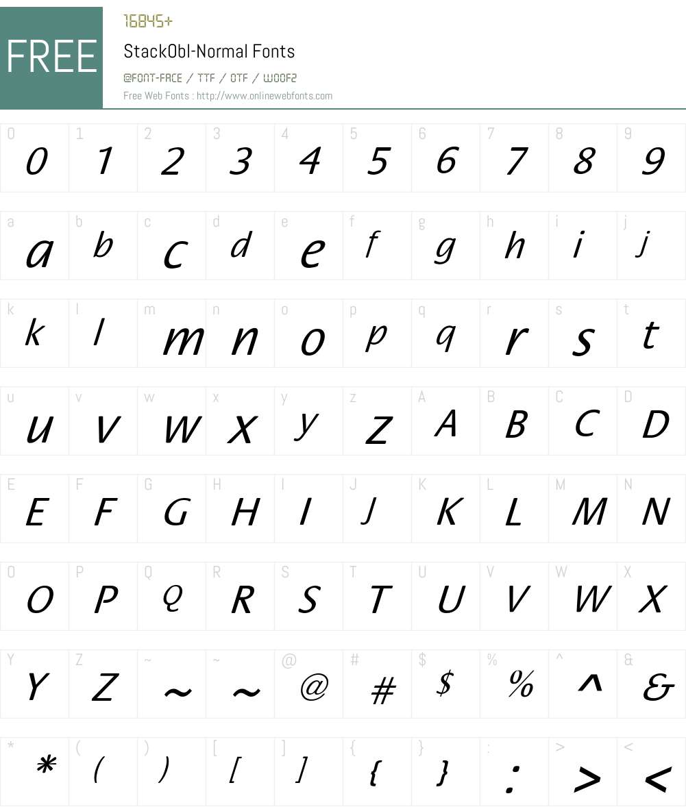 StackObl-Normal Font Screenshots