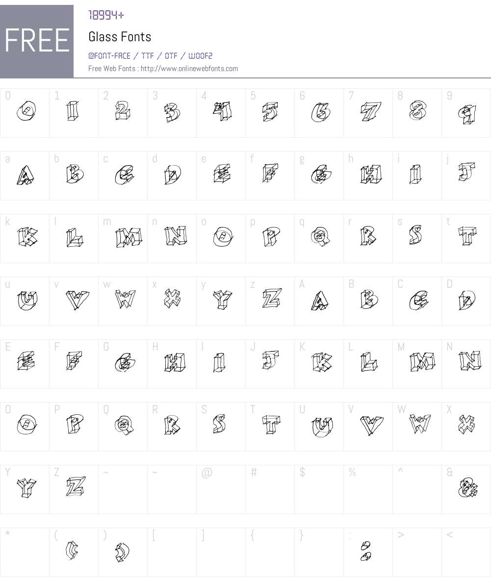 Glass Font Screenshots