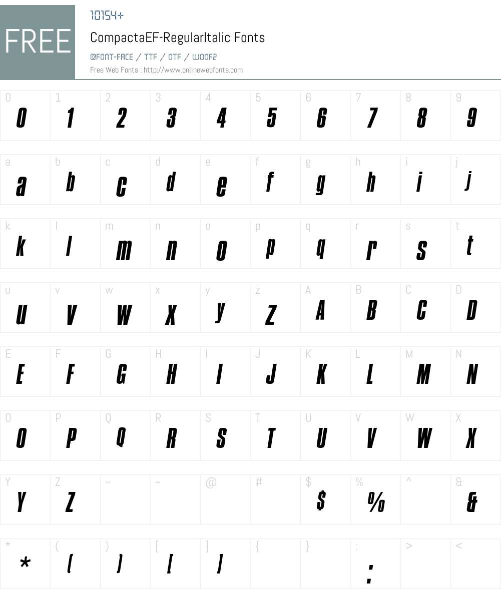 CompactaEF Font Screenshots