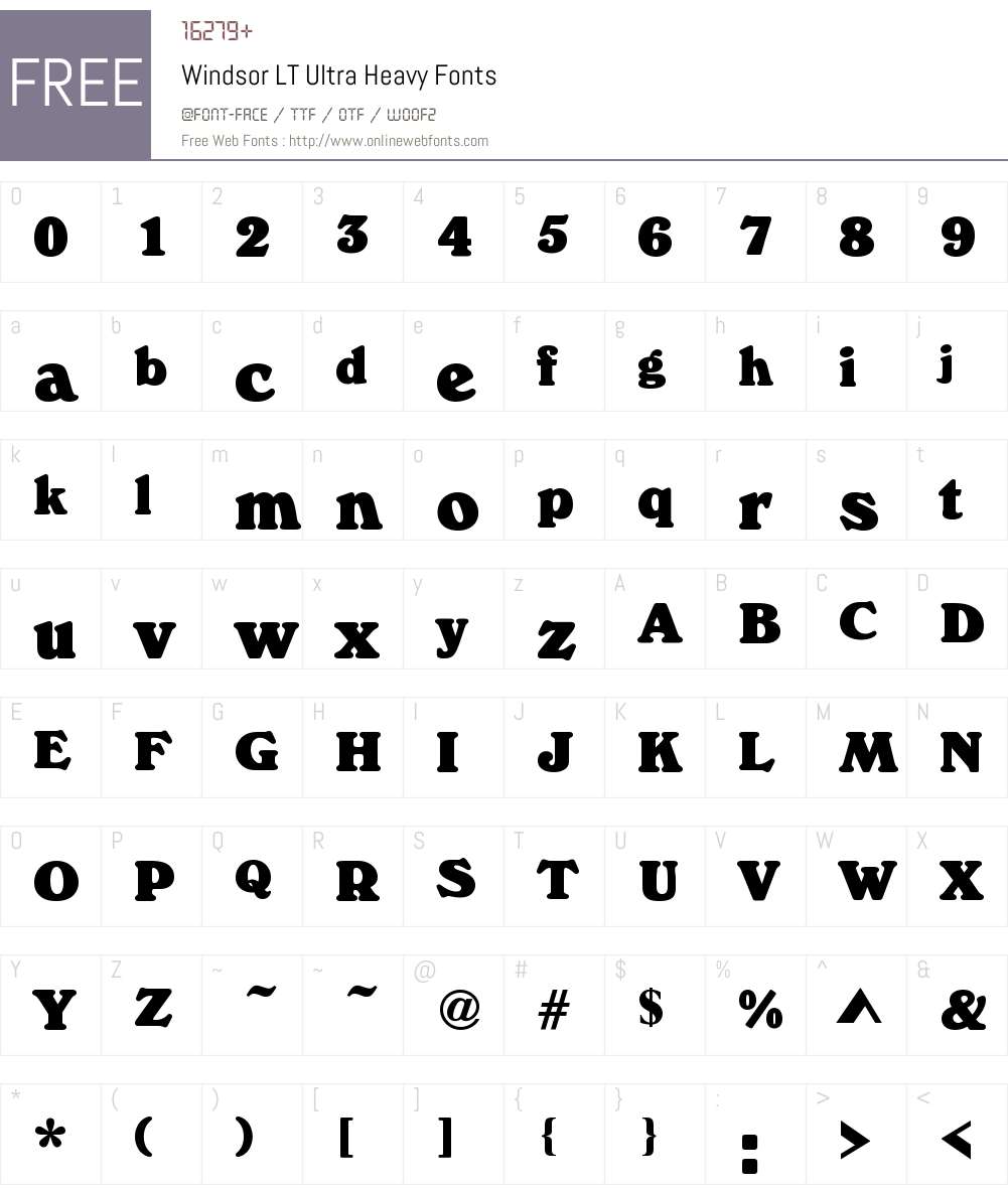 WindsorLT-UltraHeavy Font Screenshots