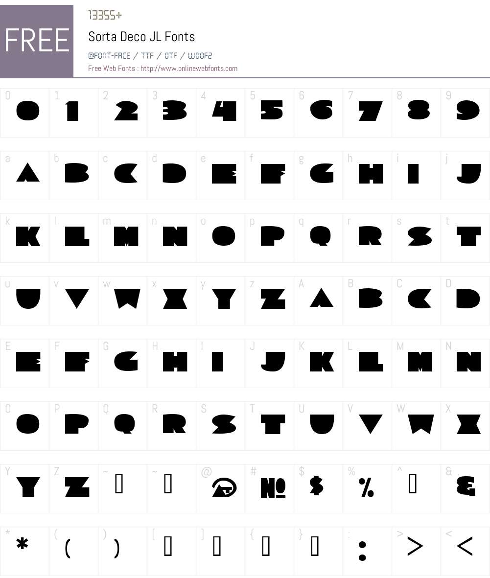 Sorta Deco JL Font Screenshots