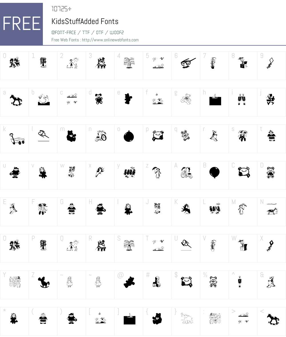 KidsStuffAdded Font Screenshots