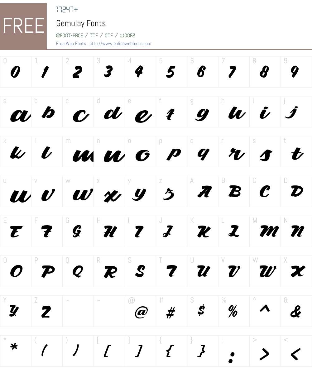 Gemulay Font Screenshots