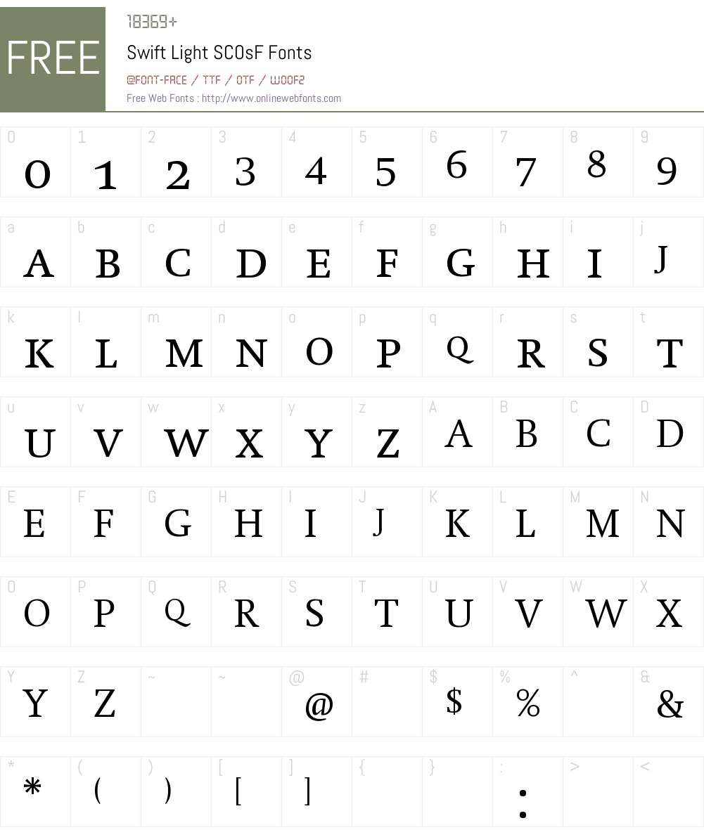 Swift Font Screenshots
