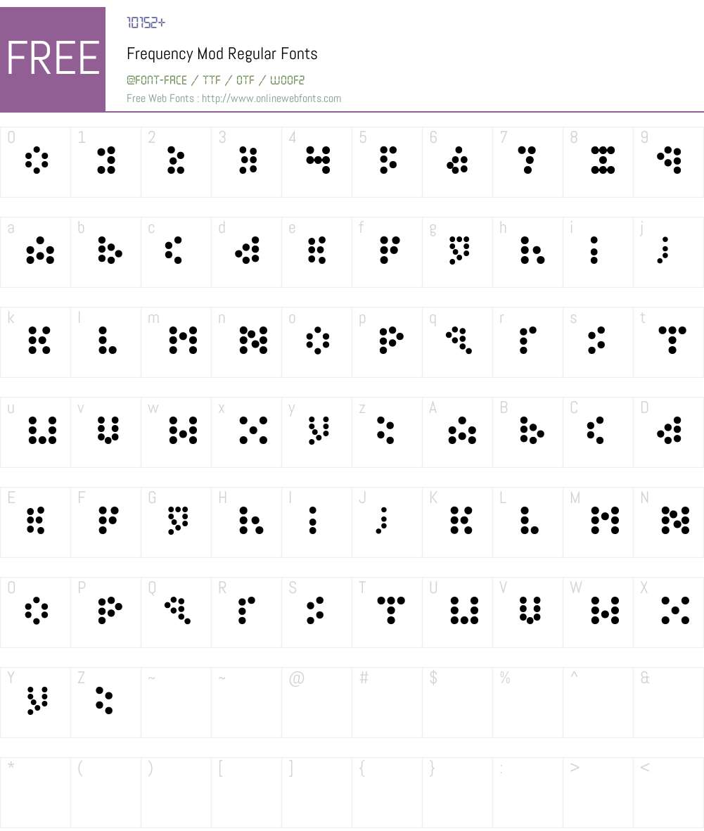 Frequency Mod Font Screenshots