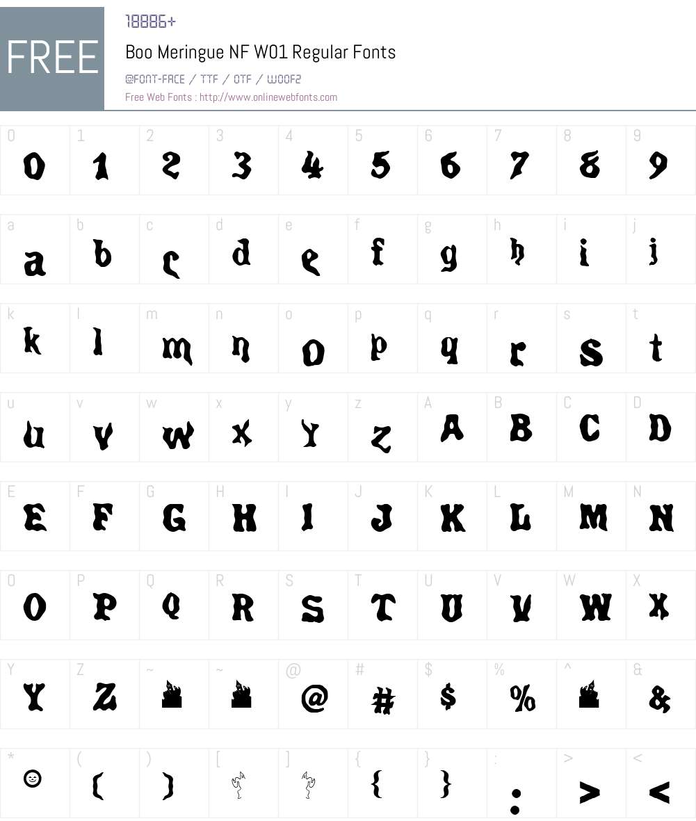 BooMeringueNFW01-Regular Font Screenshots
