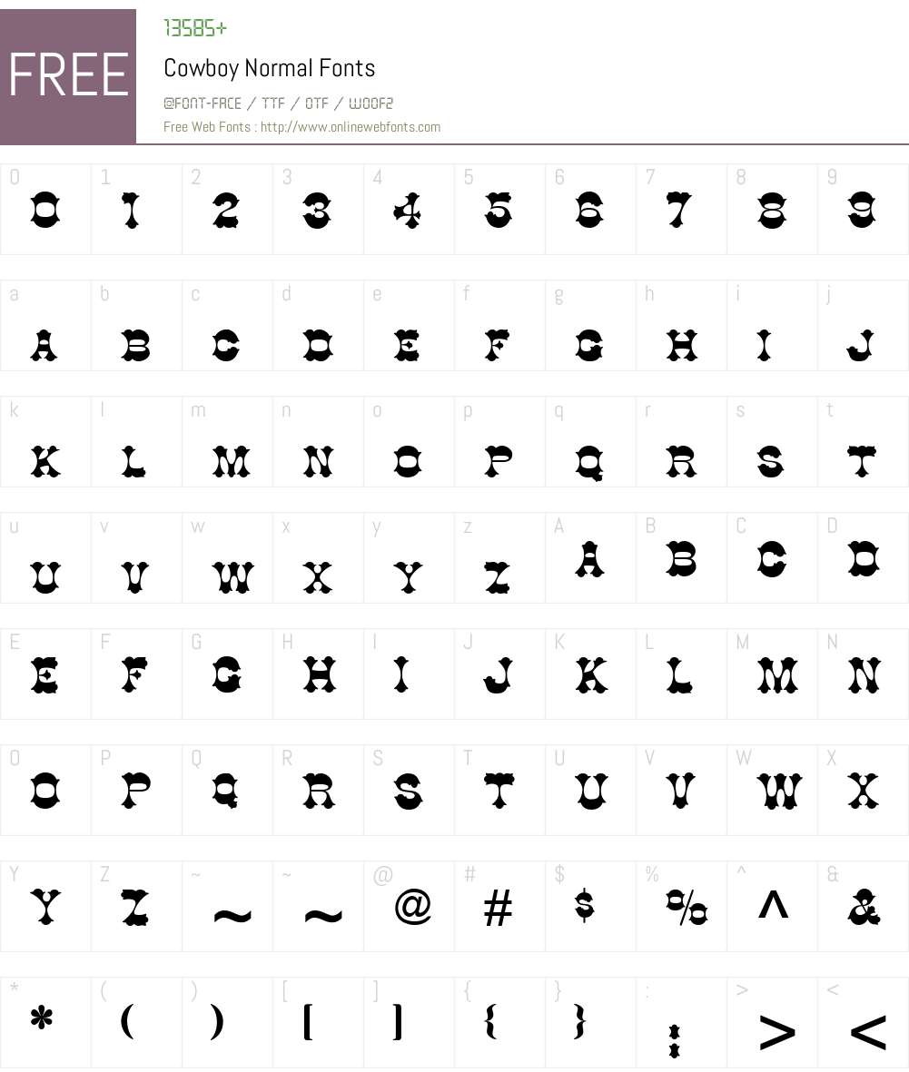 Cowboy Font Screenshots