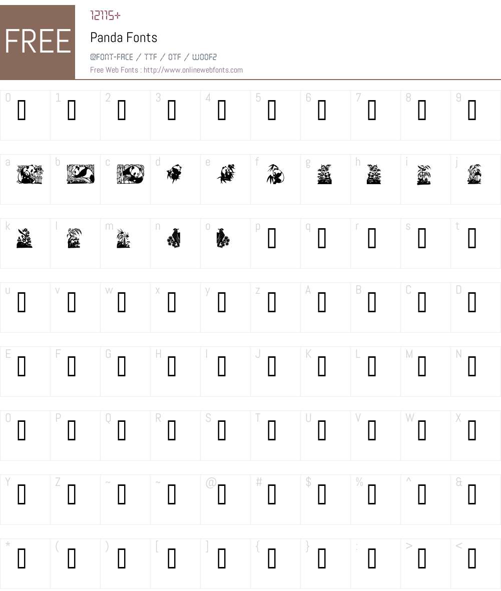 Panda Font Screenshots
