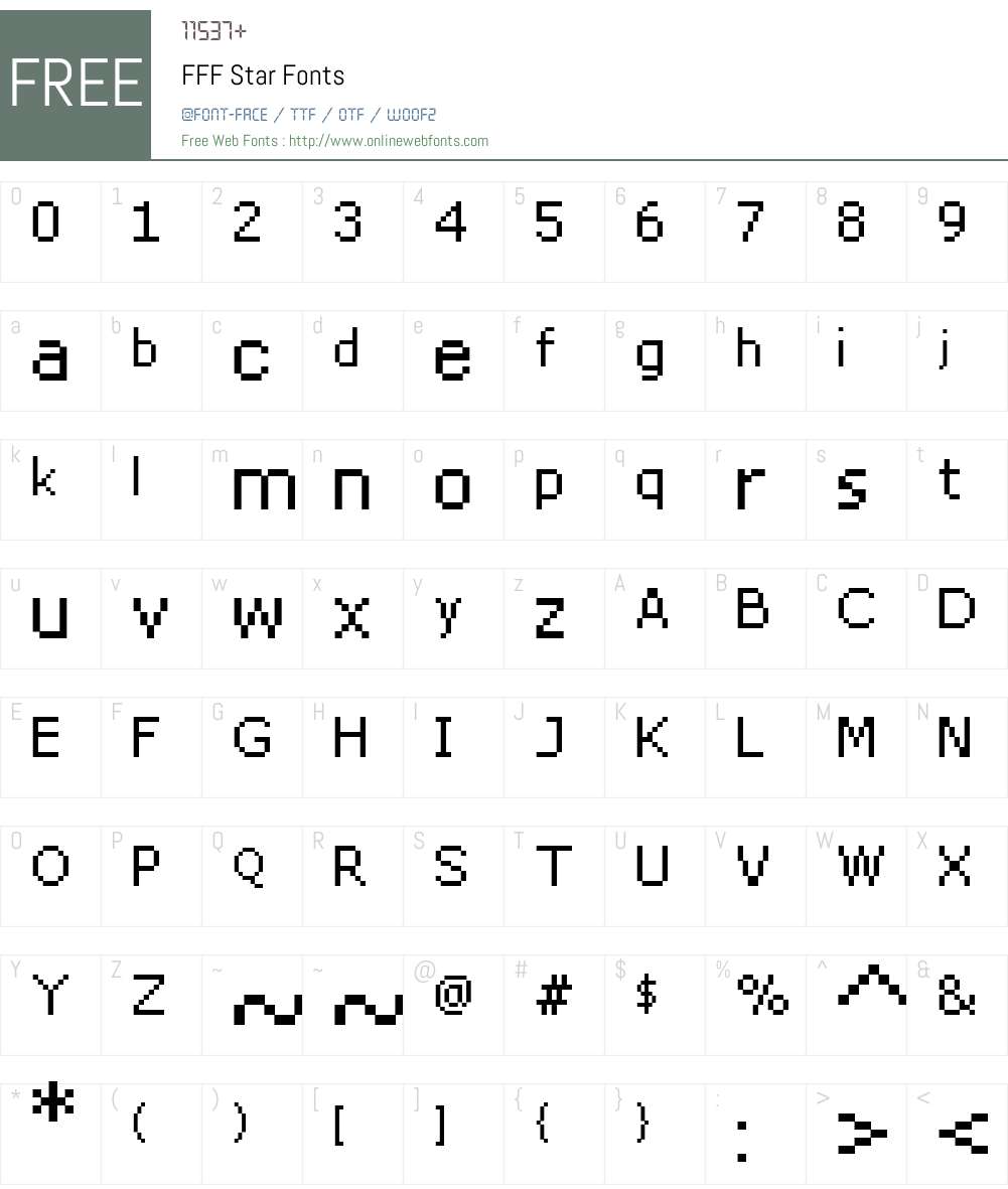 FFF Star Font Screenshots