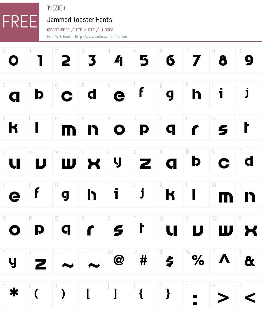 Jammed Toaster Font Screenshots