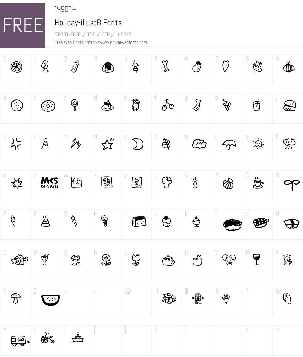 Holiday Font Screenshots