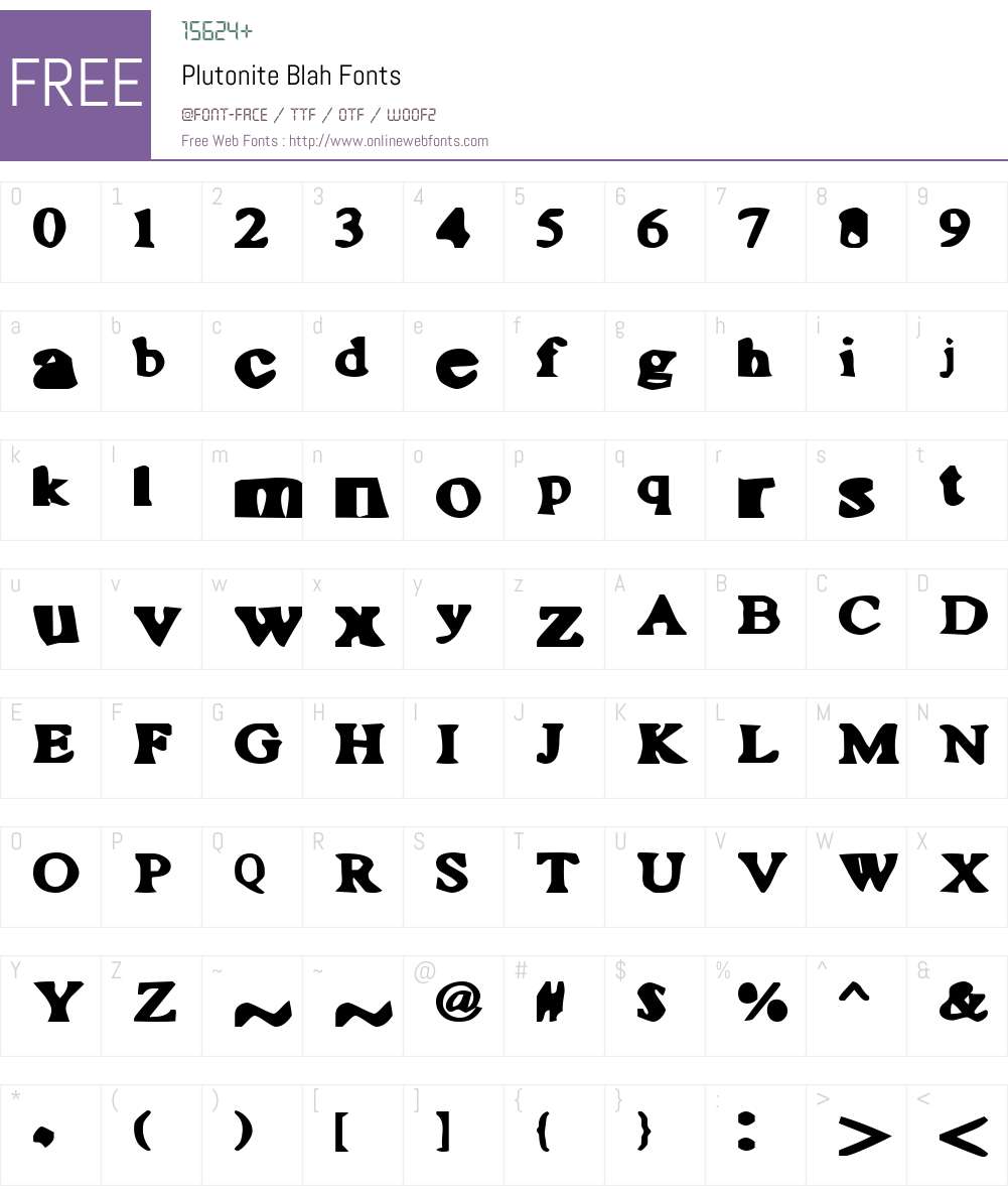Plutonite Font Screenshots