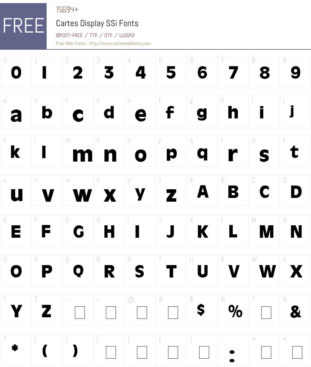 Cartes Display SSi Font Screenshots