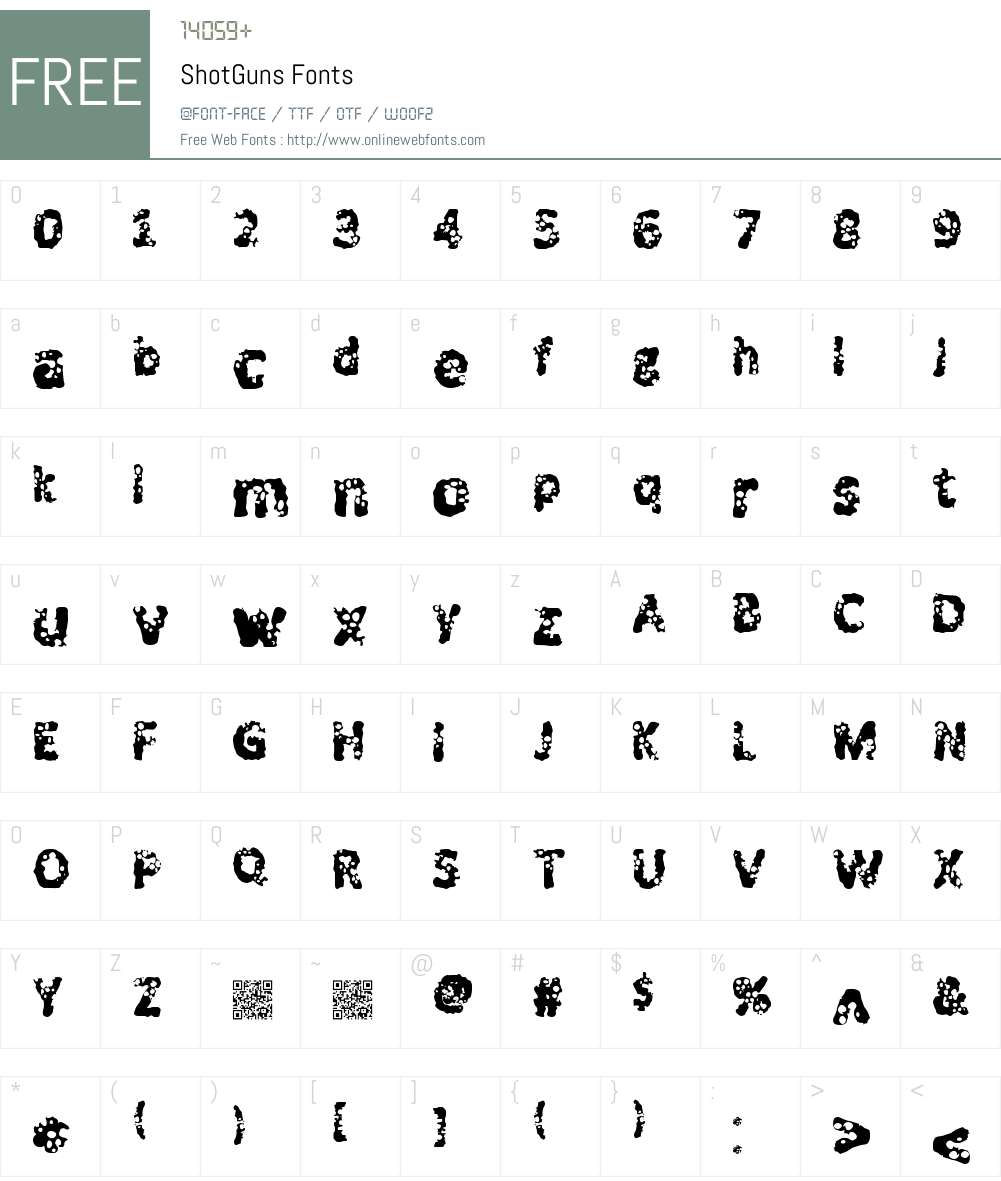 ShotGuns Font Screenshots