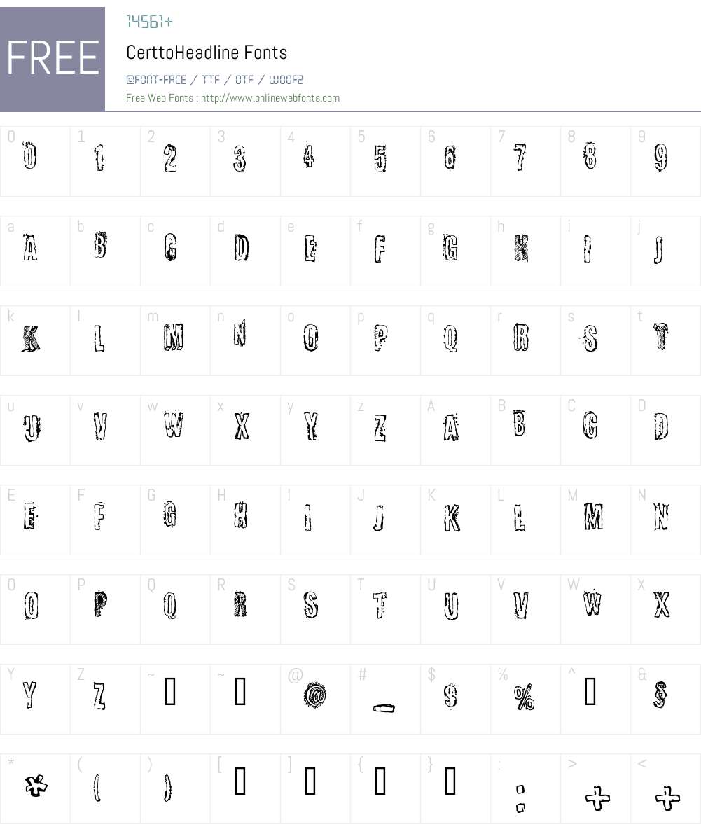 Certto Headline Font Screenshots