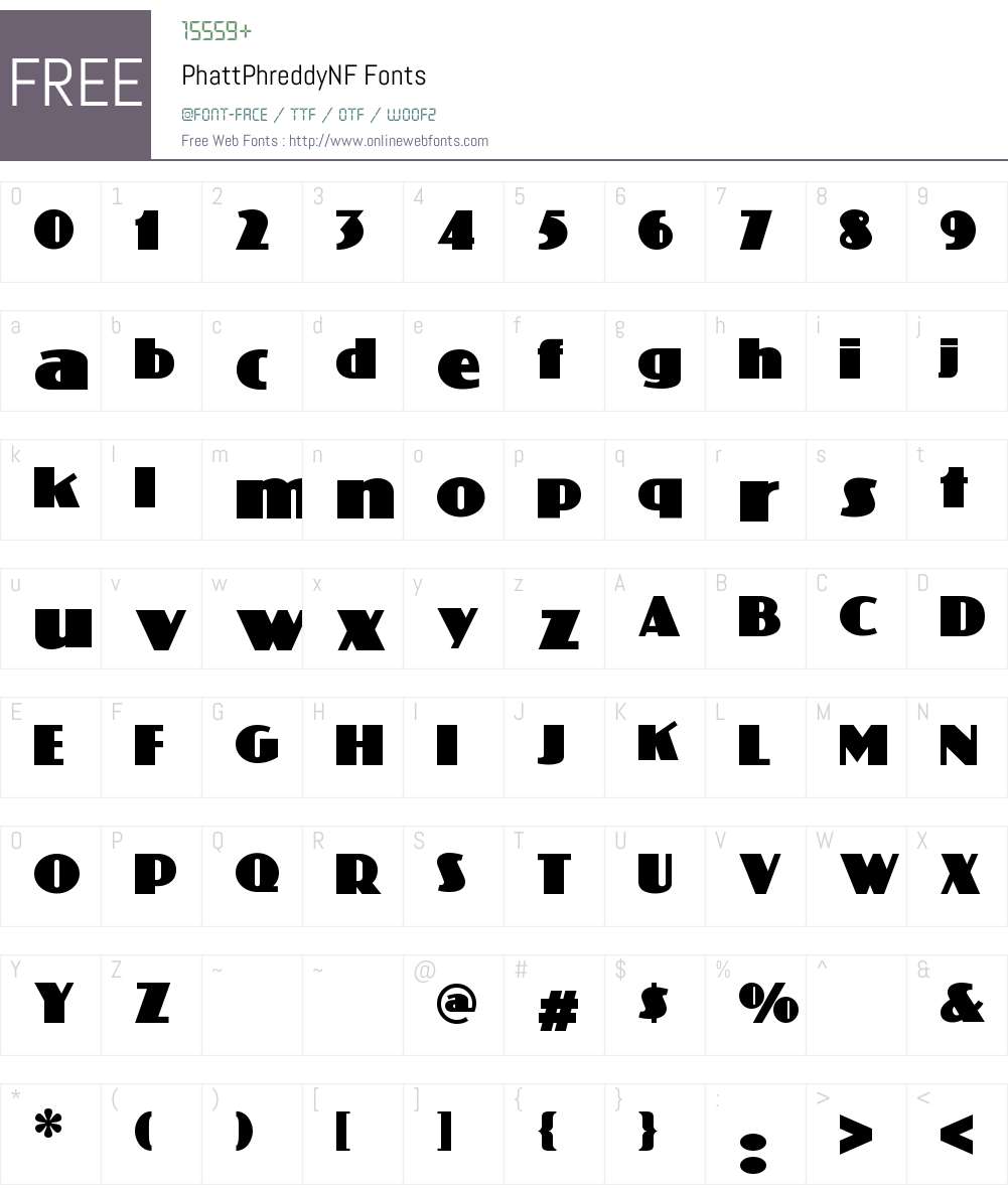 Phatt Phreddy NF Font Screenshots