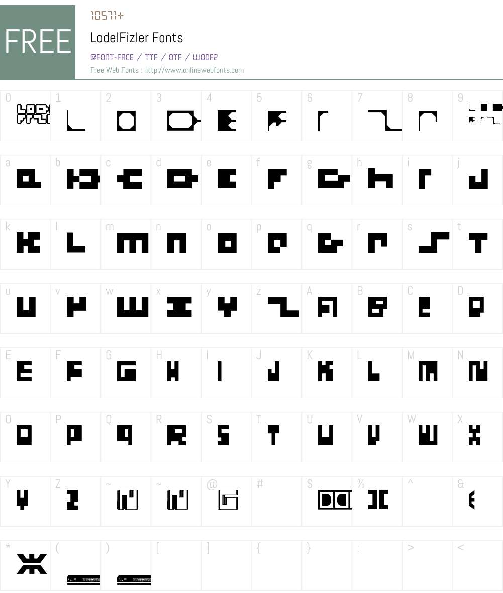 LodelFizler Font Screenshots