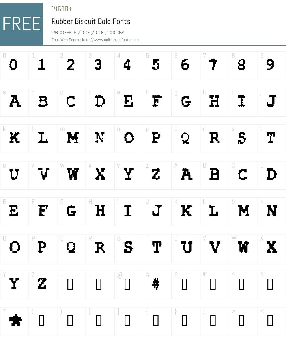 Rubber Biscuit Font Screenshots