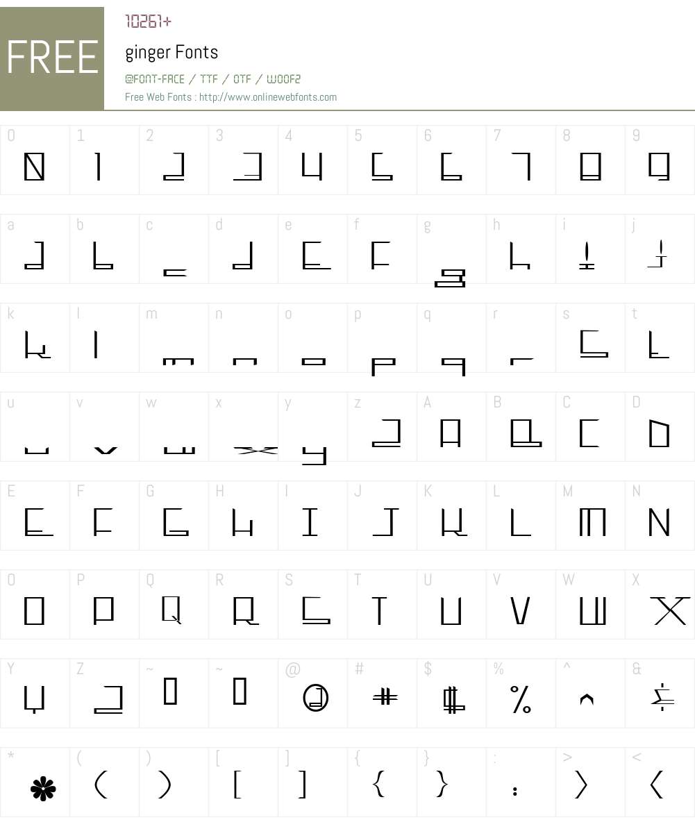 ginger Font Screenshots