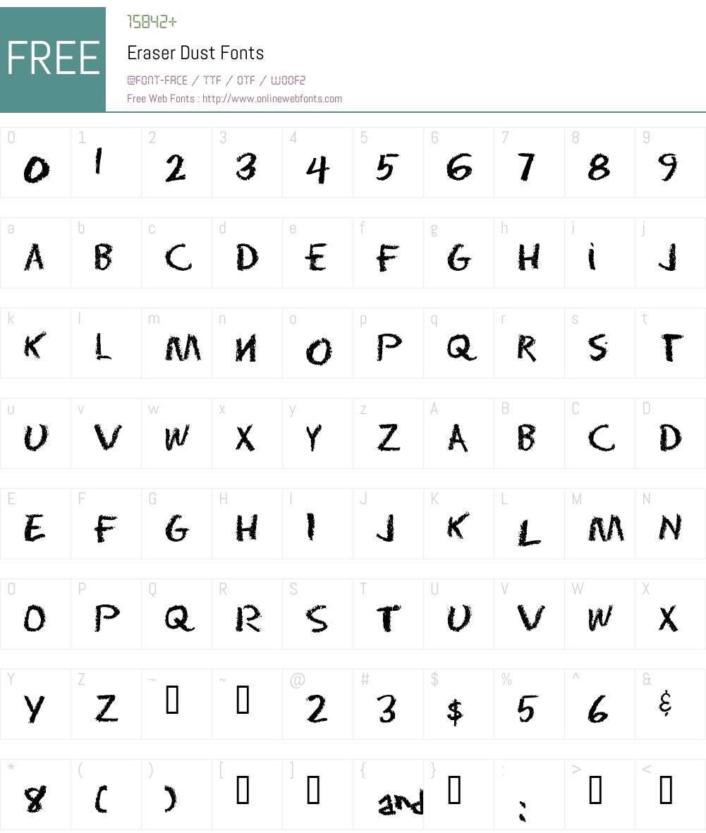Eraser Font Screenshots