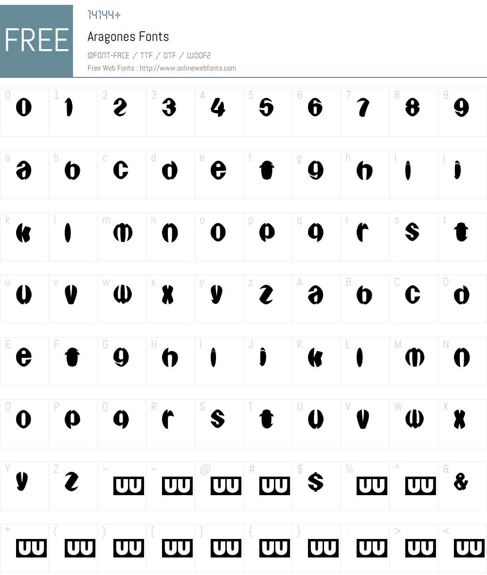 Aragones Font Screenshots
