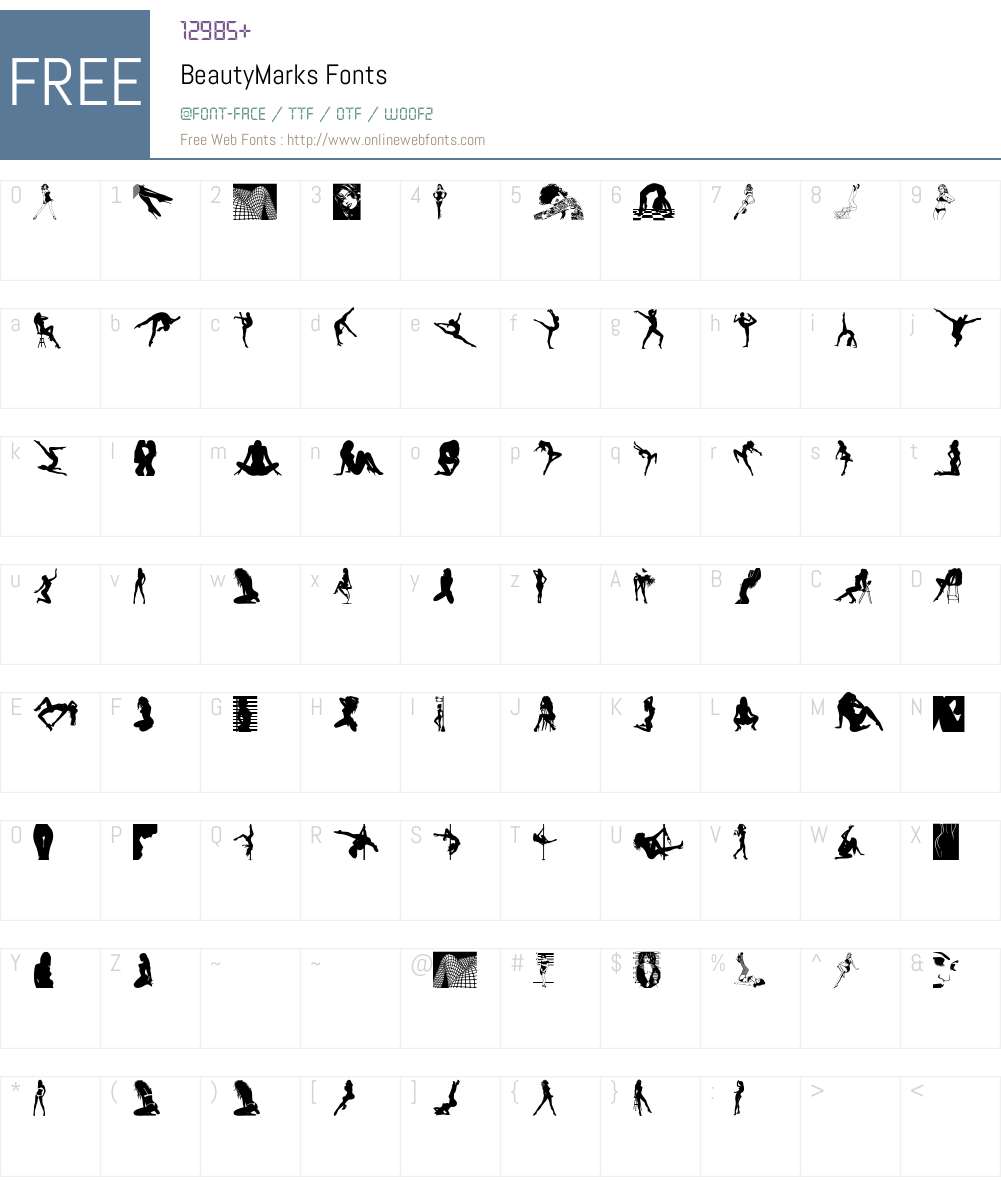 BeautyMarks Font Screenshots