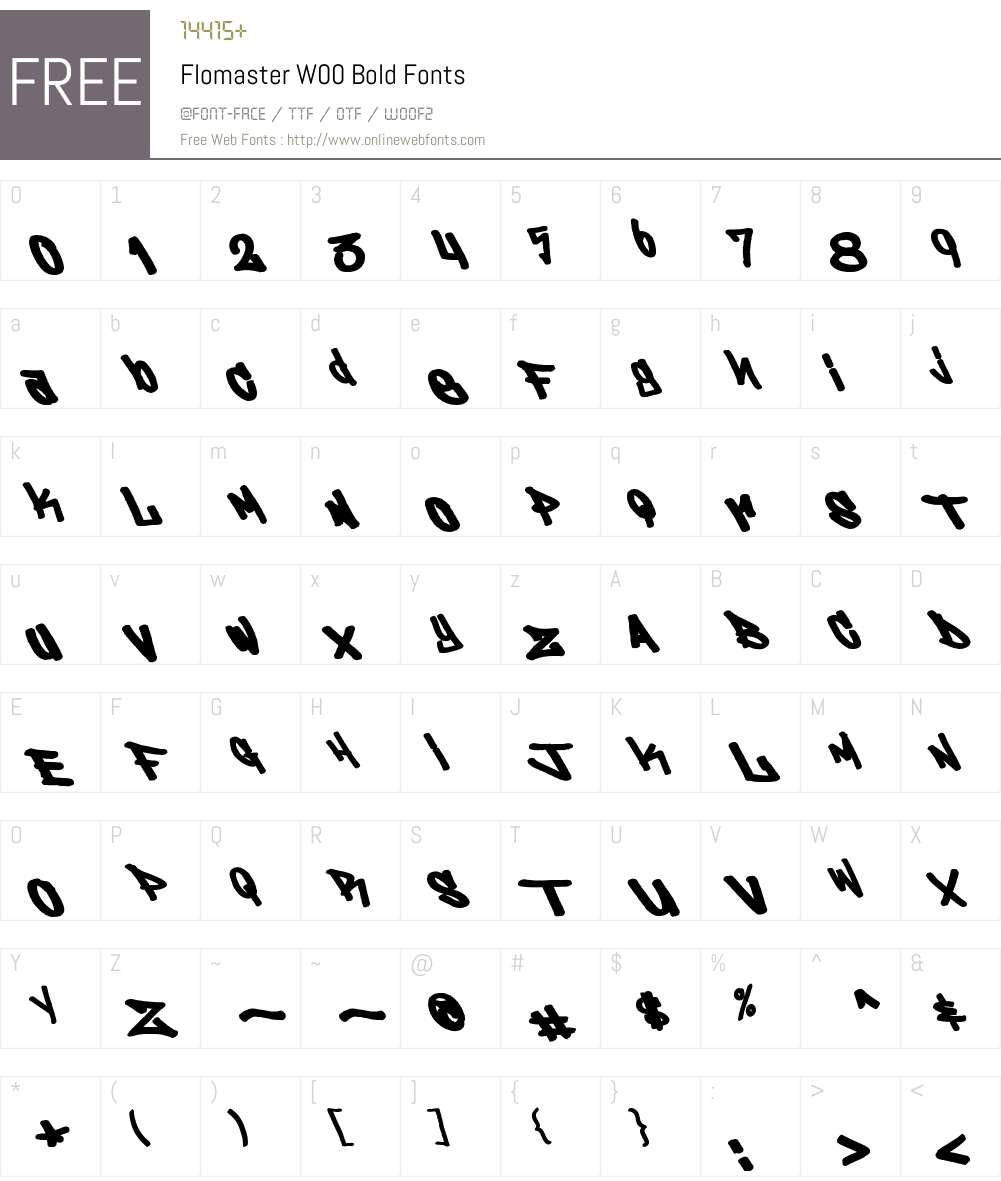 Flomaster Font Screenshots