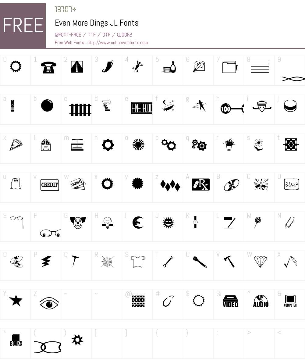 Even More Dings JL Font Screenshots