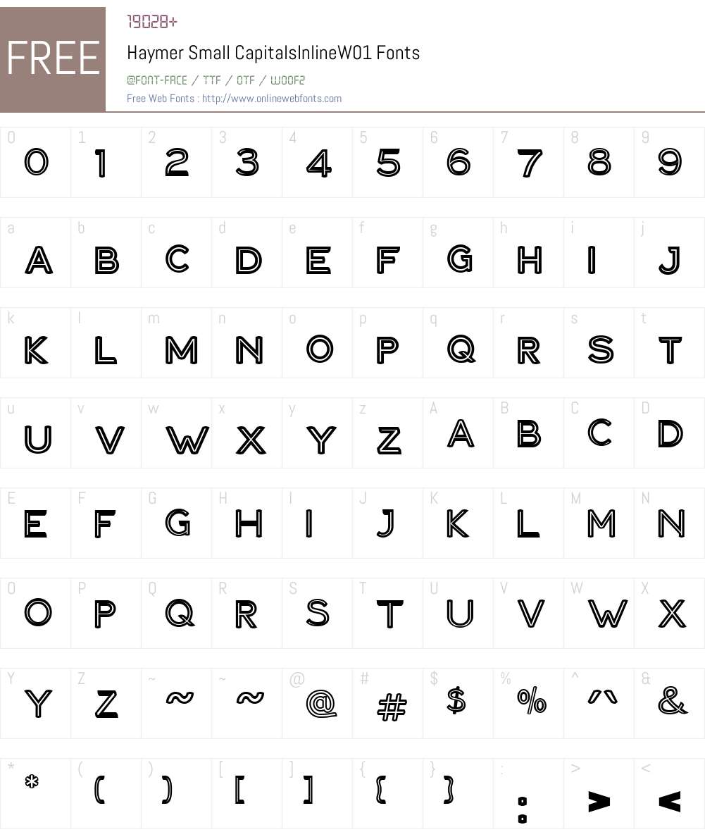 HaymerSmallCapitalsInlineW01 Font Screenshots