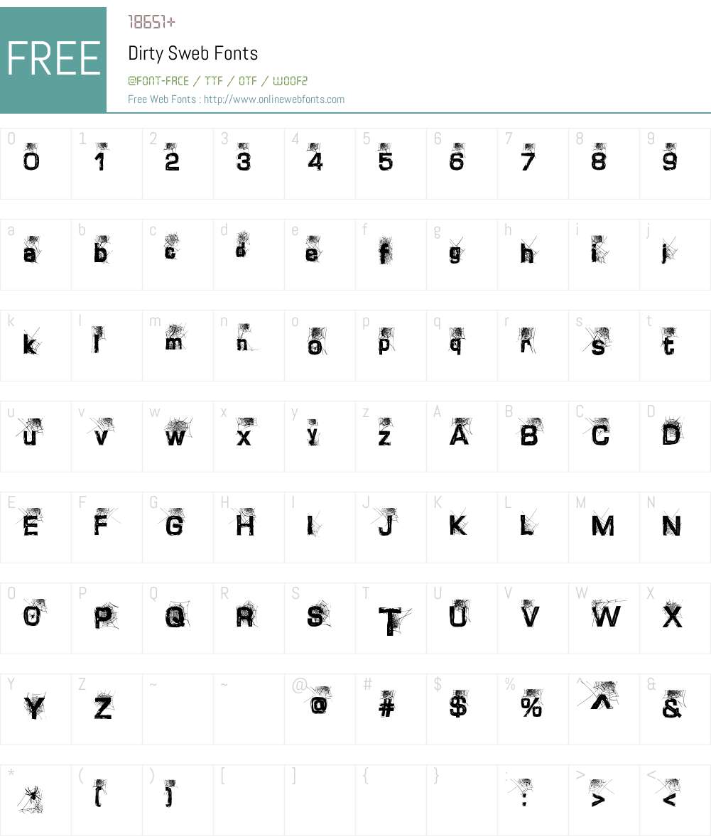 Dirty Sweb Font Screenshots