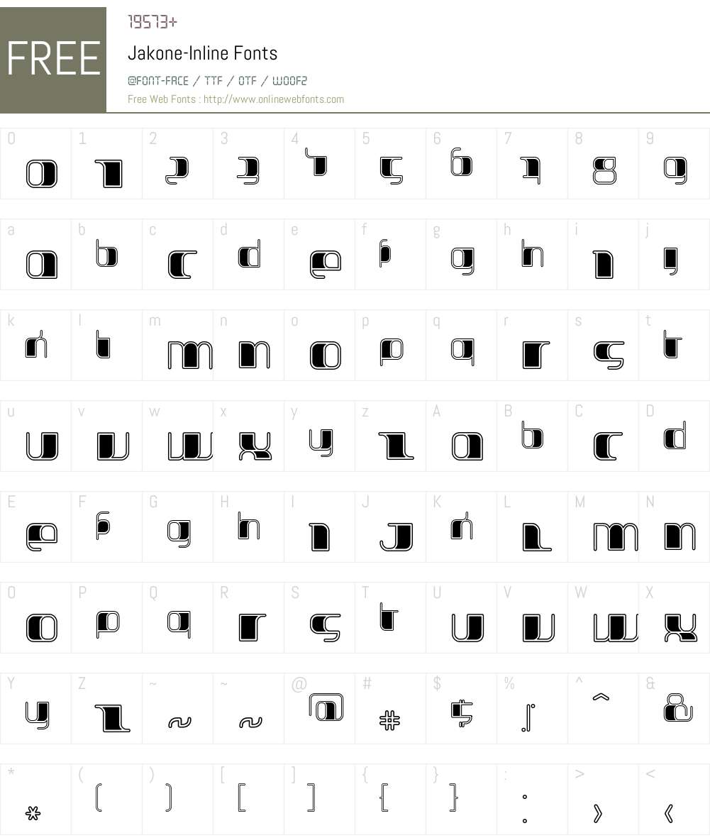 Jakone Font Screenshots