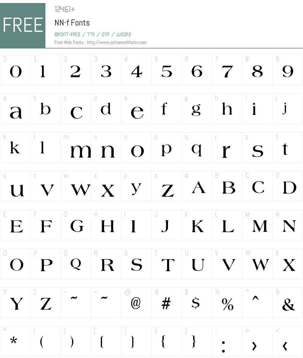 NN-f Font Screenshots