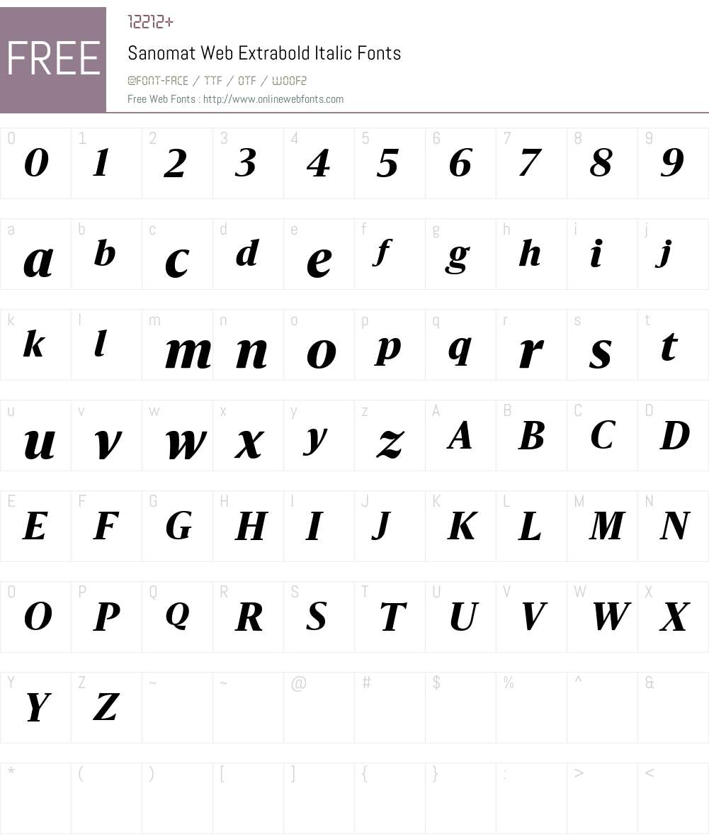 Sanomat Web Extrabold Font Screenshots