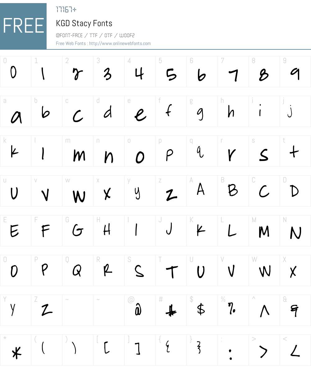 KGD Stacy Font Screenshots